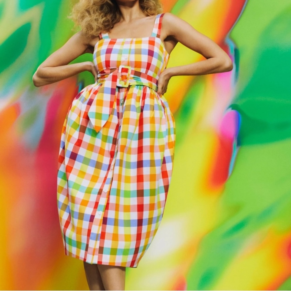 NWTs Christopher John Rogers Plaid Dress (6)